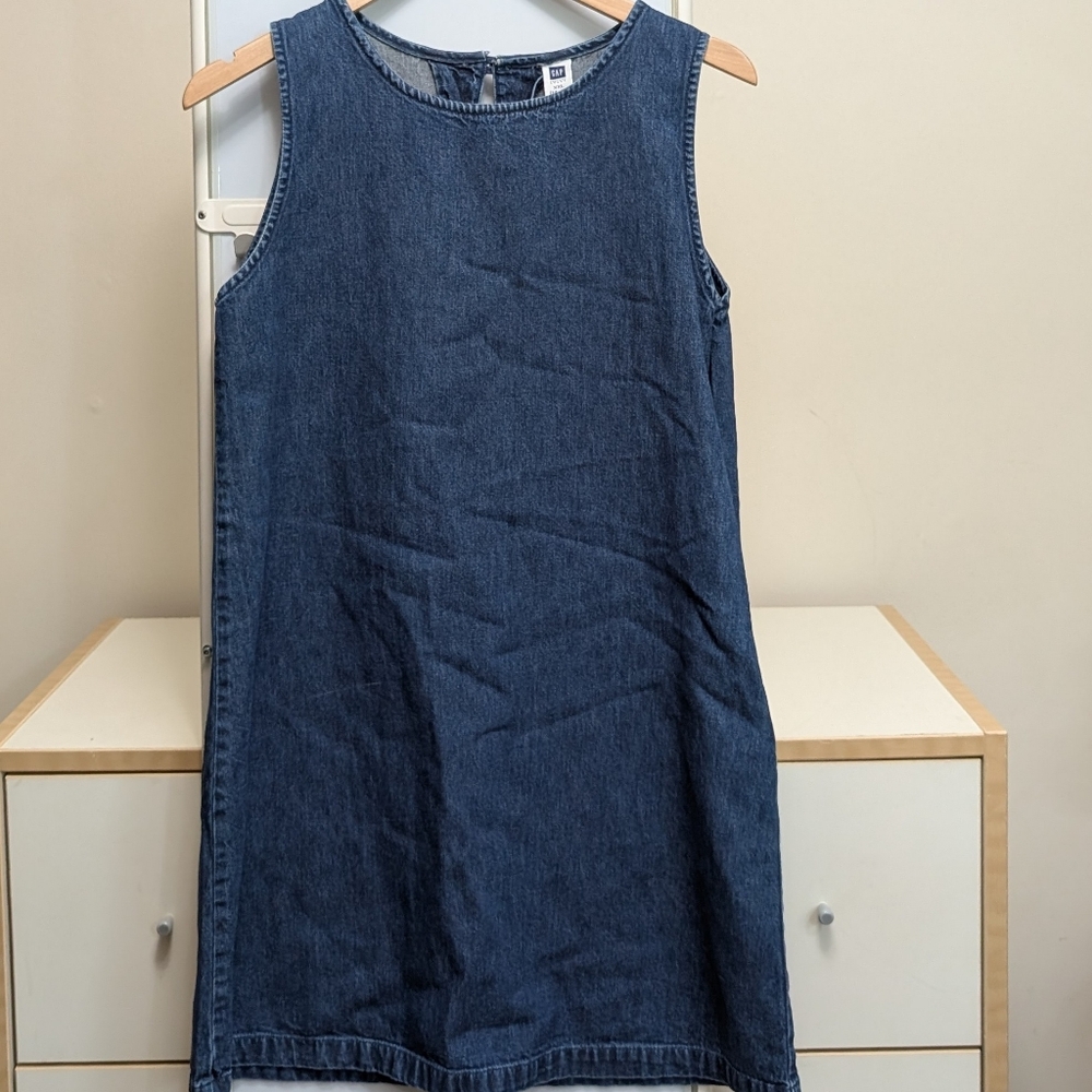 Gap Factory Blue Denim Sleeveless A Line Dress XXL Juniors